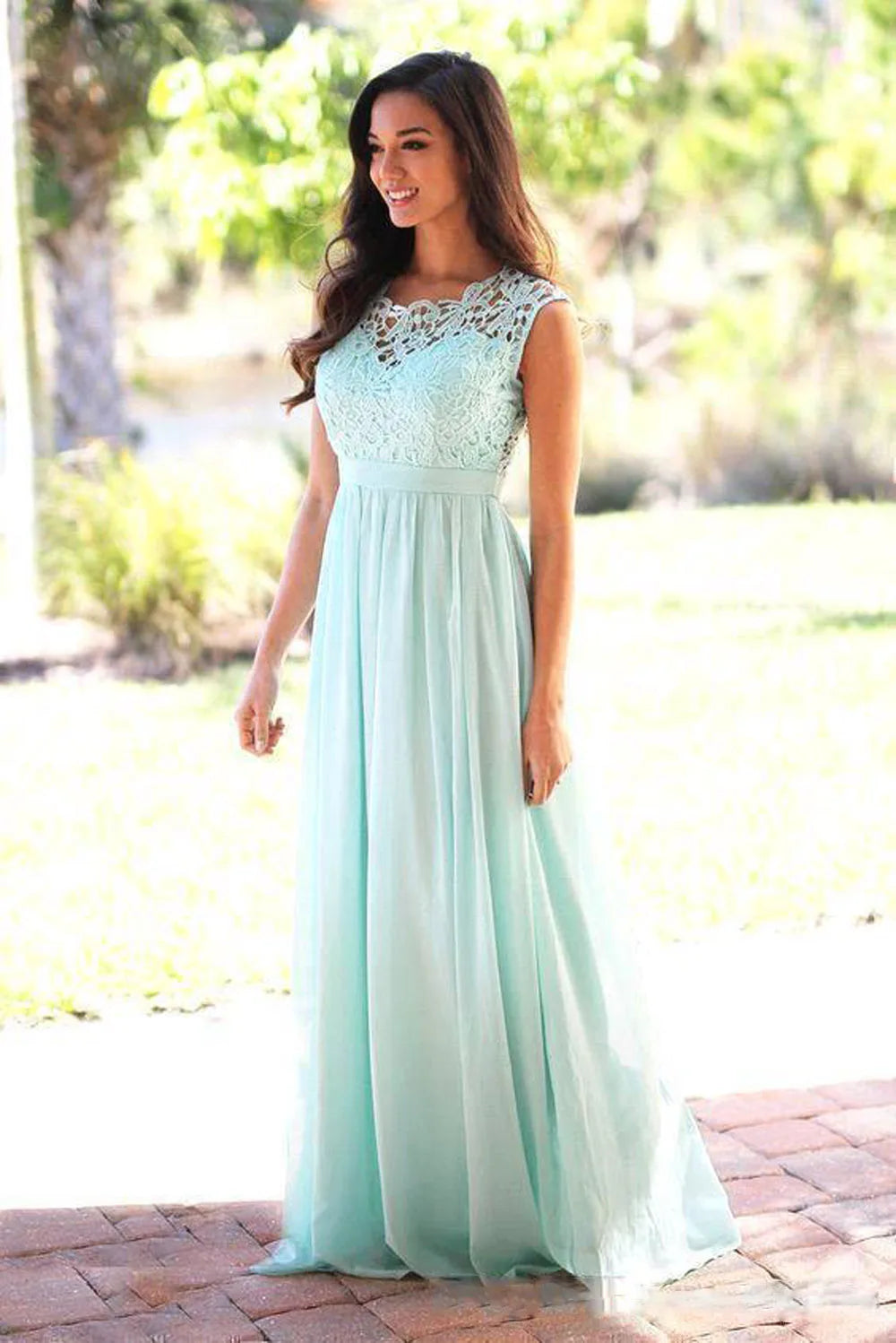 Betörende Kanten Chiffon Abendkleid von Eleganzia