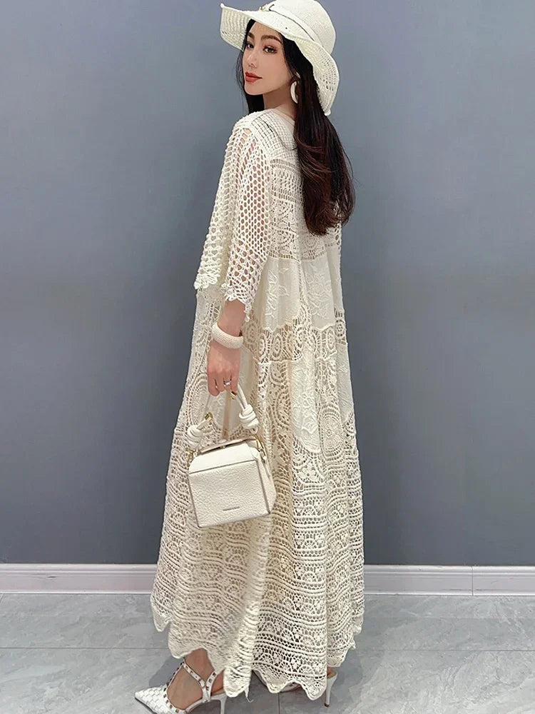Zomerse Chic Holle Out Elegantie Jurk van Bella Moda
