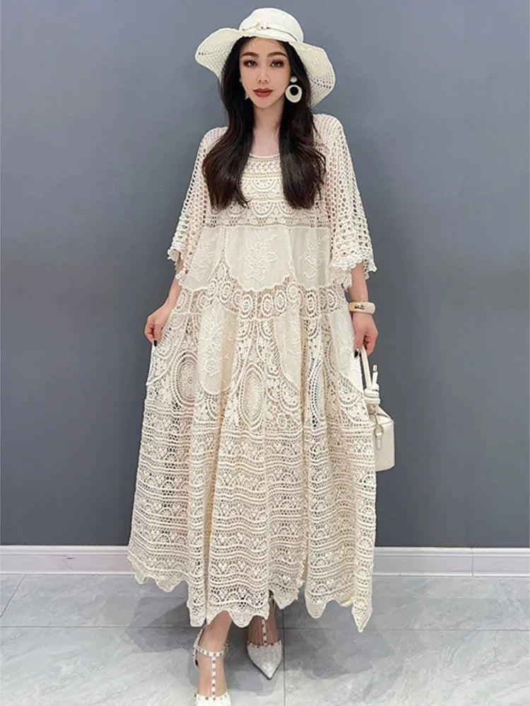 Zomerse Chic Holle Out Elegantie Jurk van Bella Moda