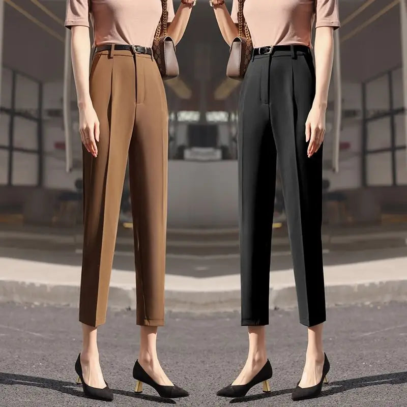 Elegance Essentials Pantaloni a Vita Alta