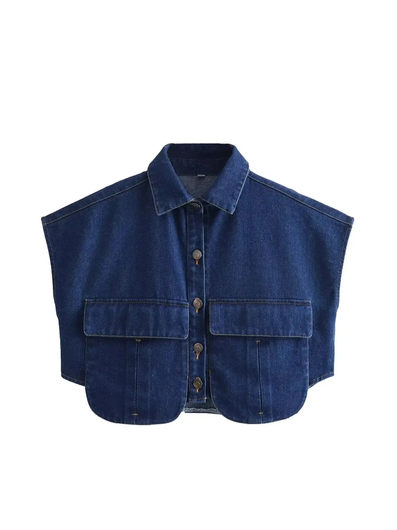 Camicetta in denim elegante Savina