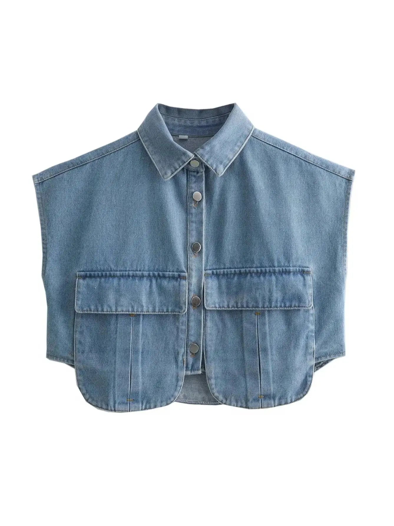 Camicetta in denim elegante Savina