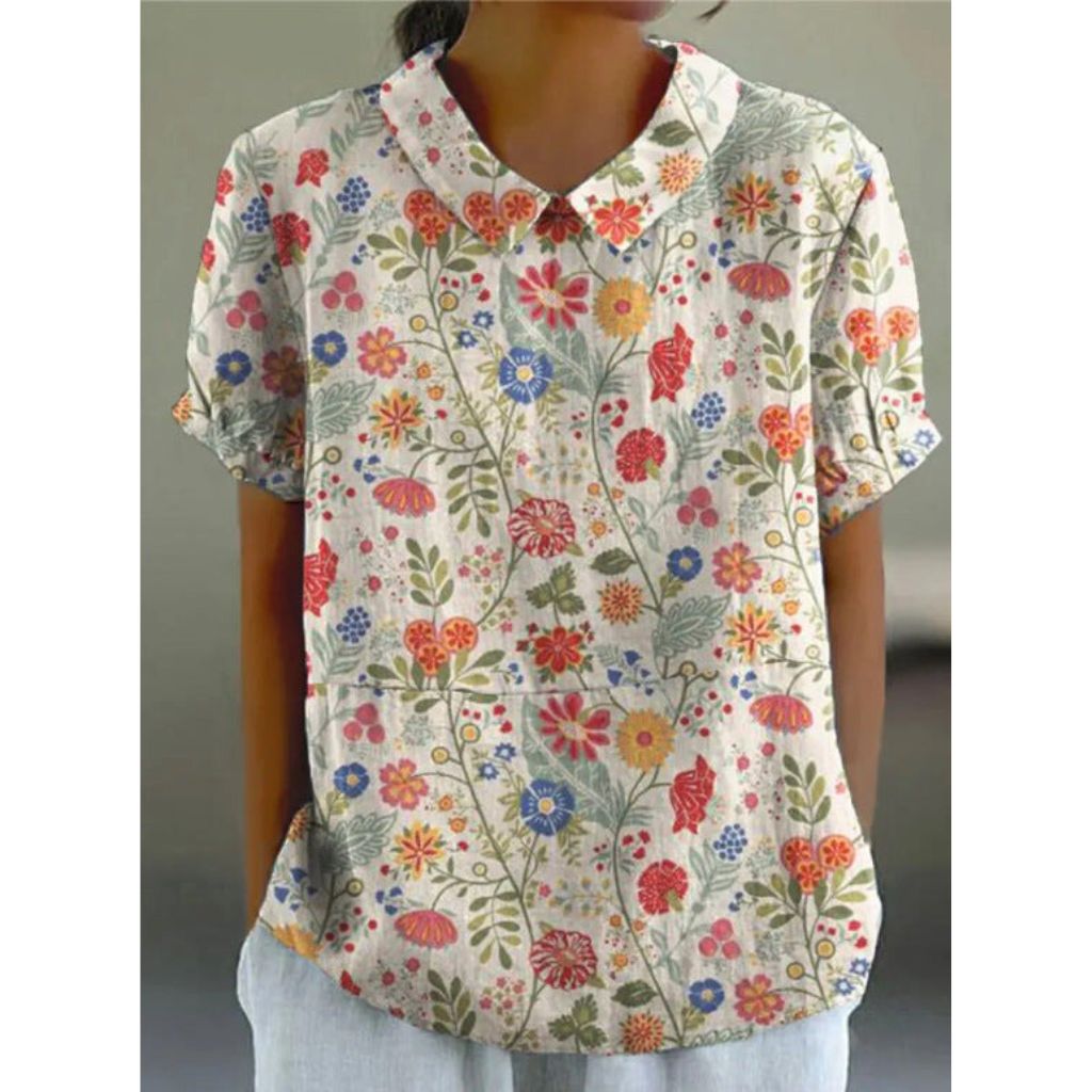 Karin | Casual blouse met bloesemprint