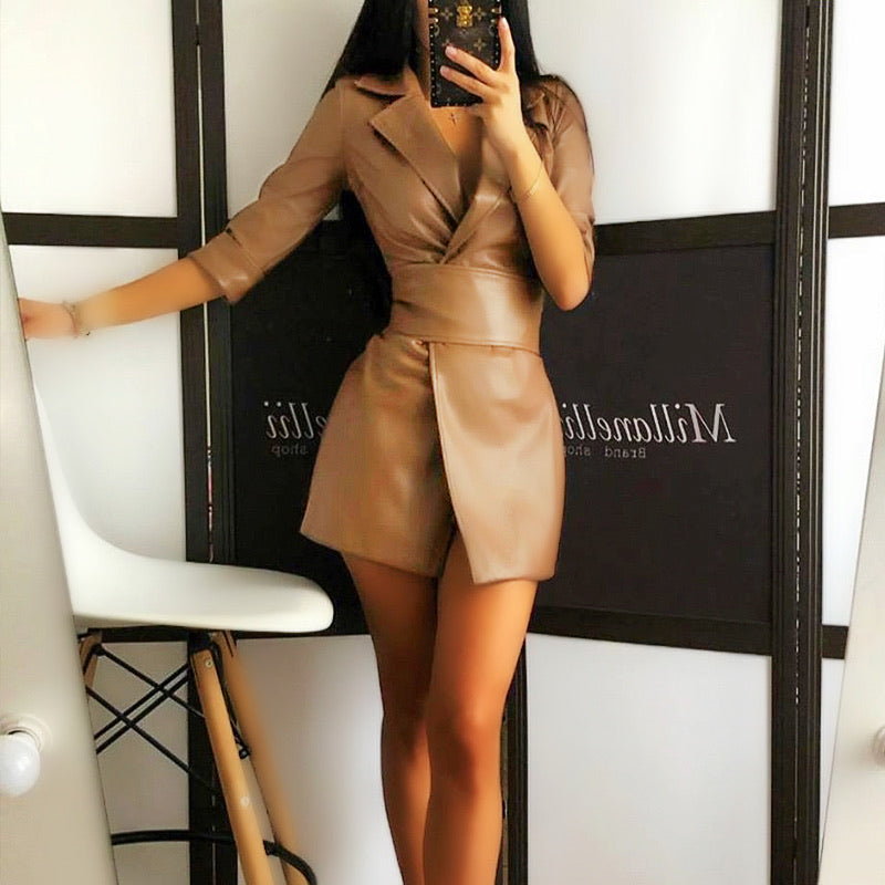 Kathrin | Caramel Chic Elegante Romper Jumpsuit