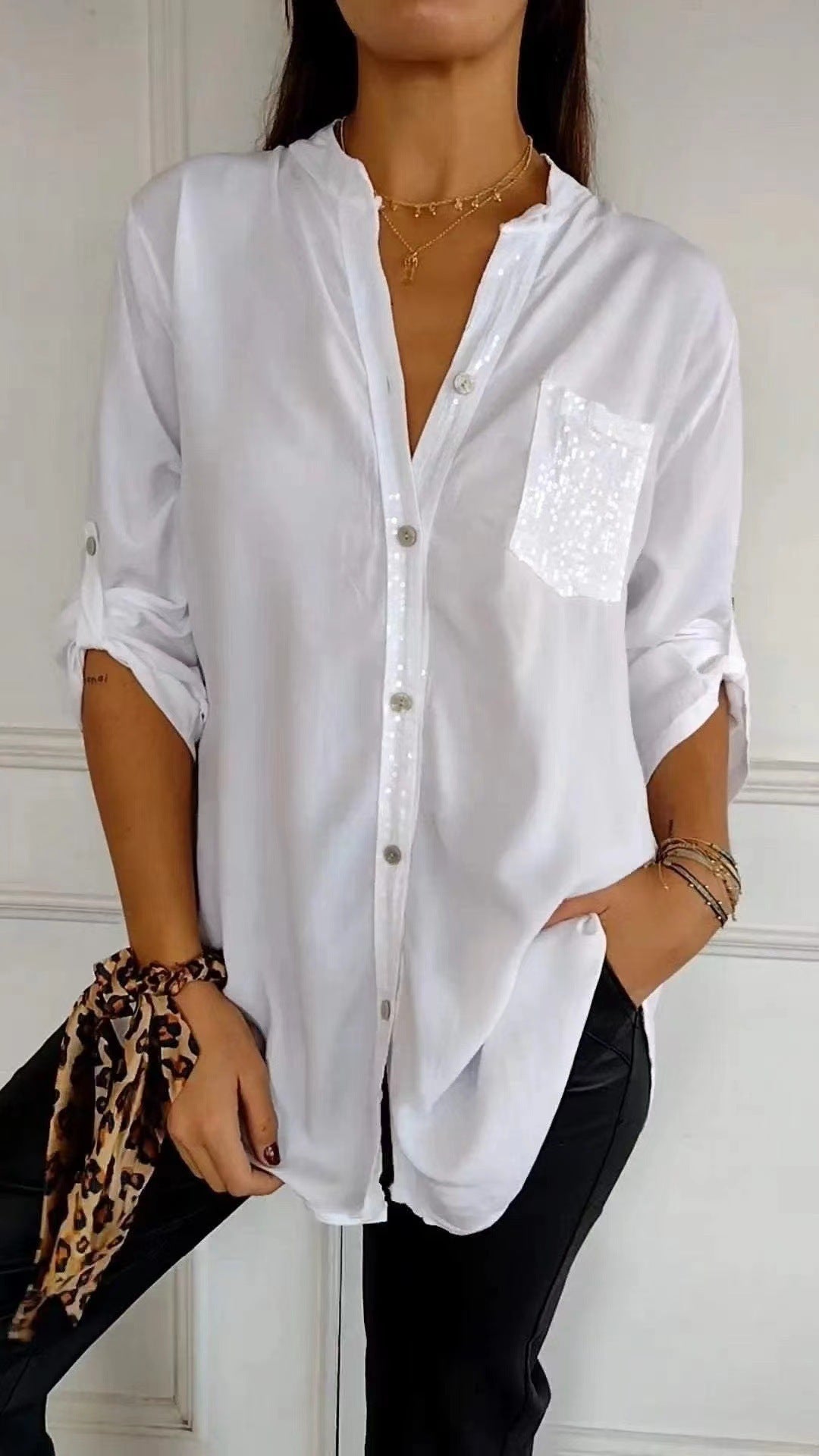 Kathrin | Damesblouse met pailletten