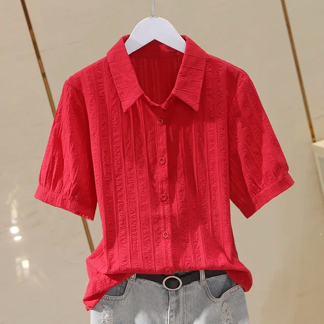StijlVrouw Katoenen Vintage Zomerblouse