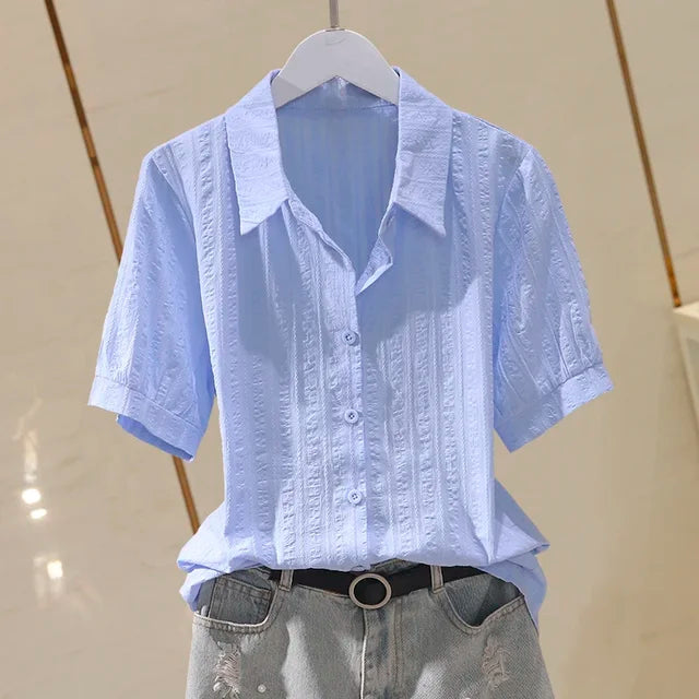EllaGrace Vintage Camicia Oversize da Donna in Cotone