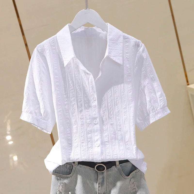 StijlVrouw Katoenen Vintage Zomerblouse