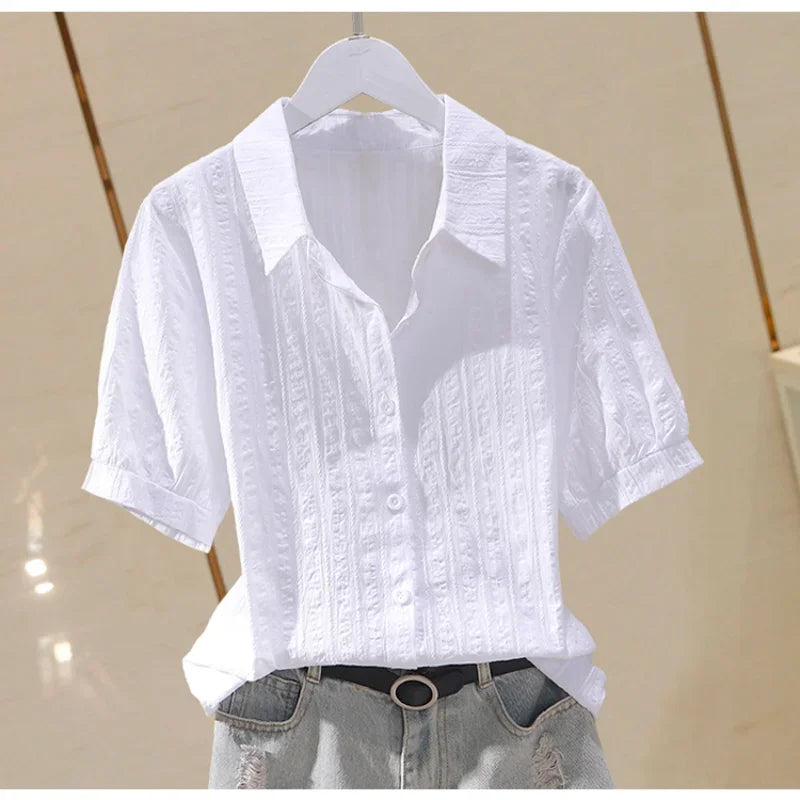StijlVrouw Katoenen Vintage Zomerblouse