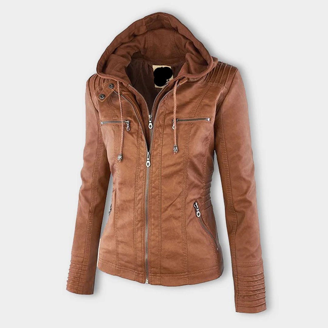 LederLuxe Stile Eleganza Con Cappuccio