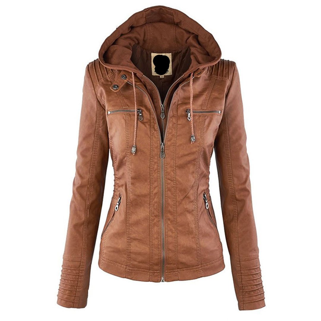 LederLuxe Stile Eleganza Con Cappuccio