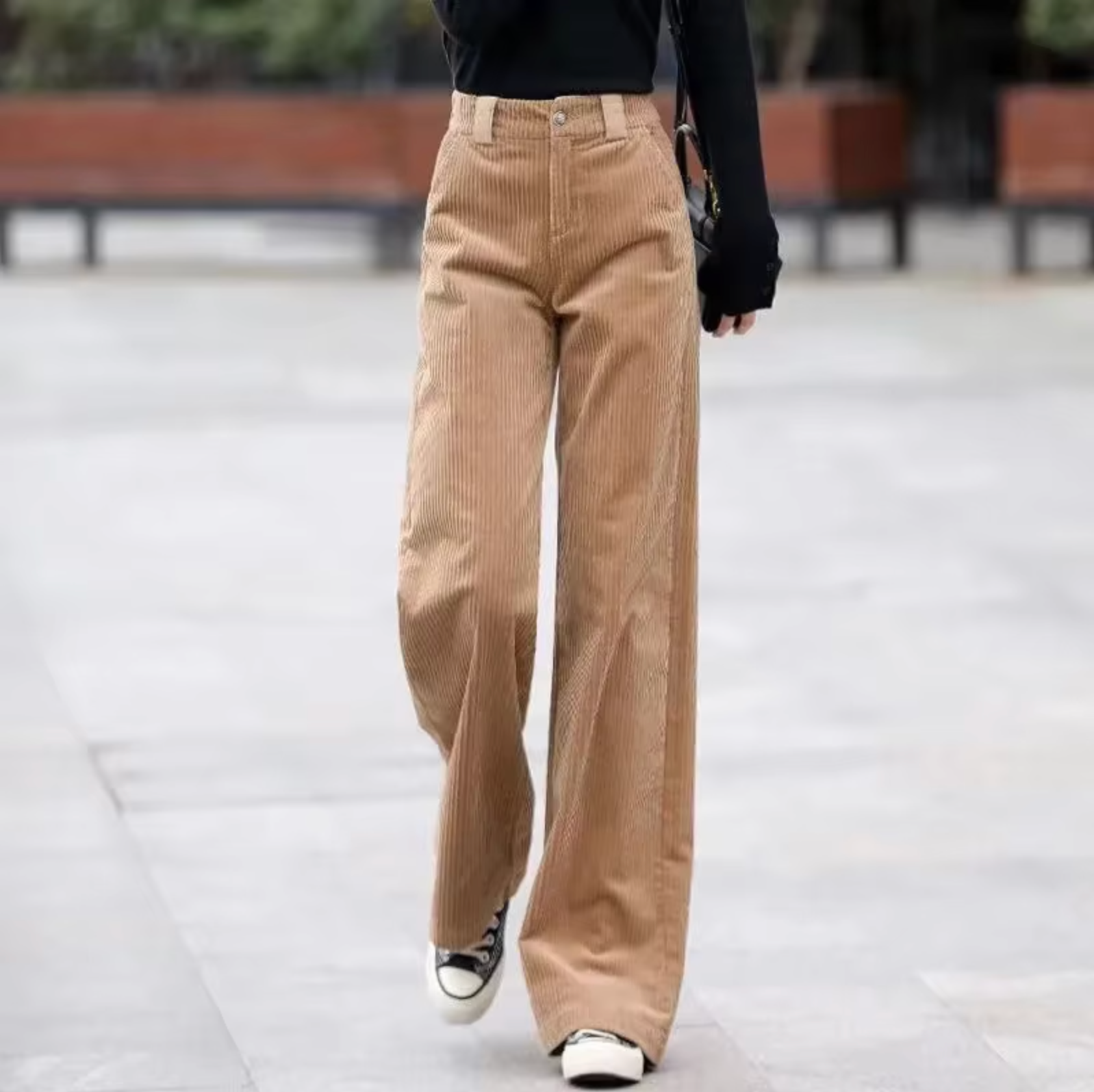 Kira | Comfortabele corduroy broek met hoge taille