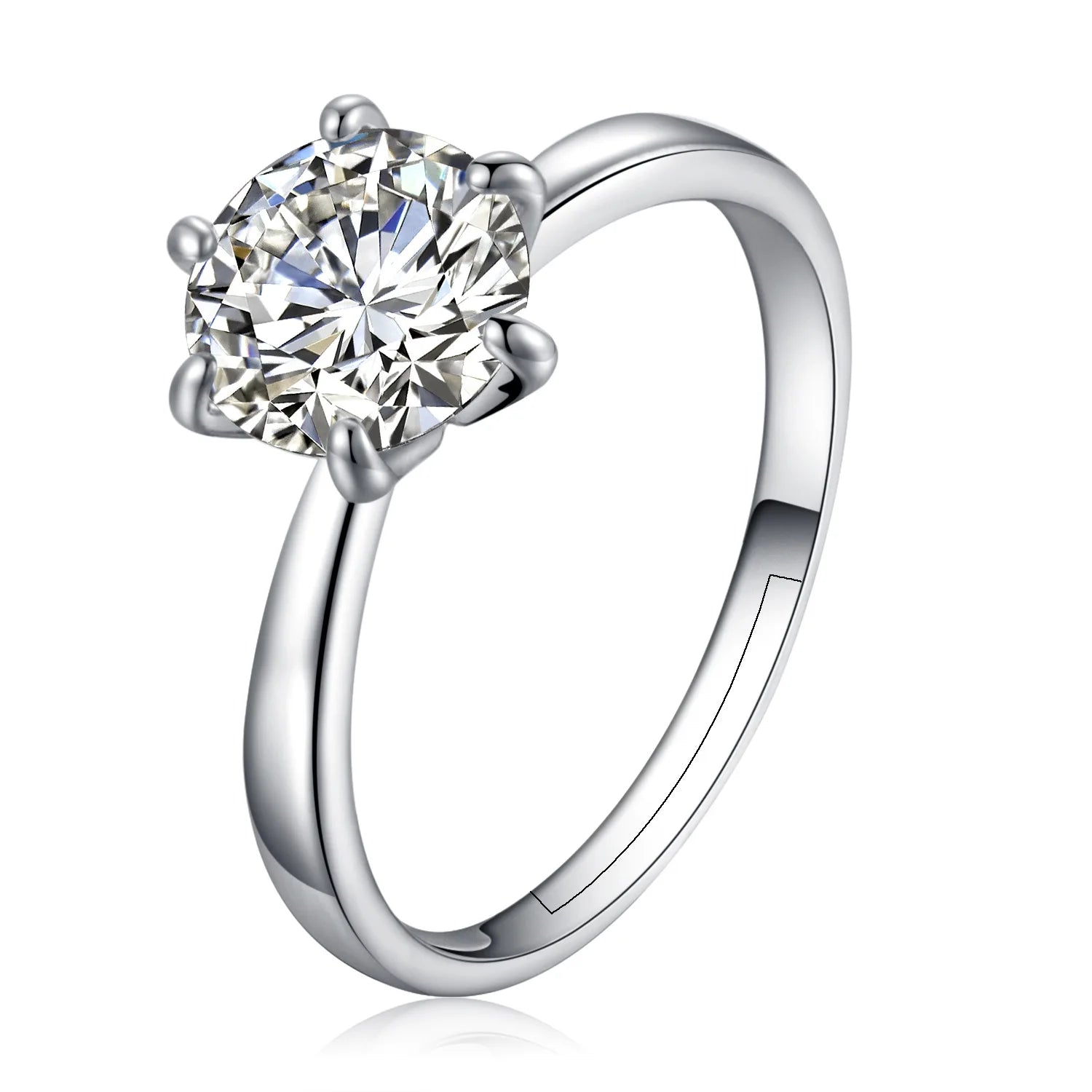 Anello a sei artigli classico color oro di BrillianceBeauty