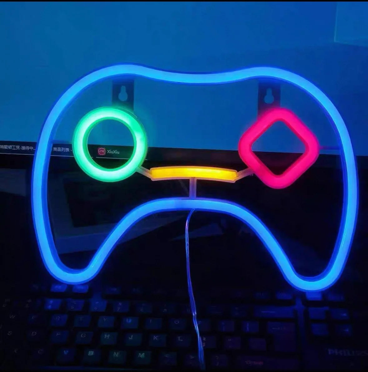 Insegna al neon LED colorata per decorazione murale elegante