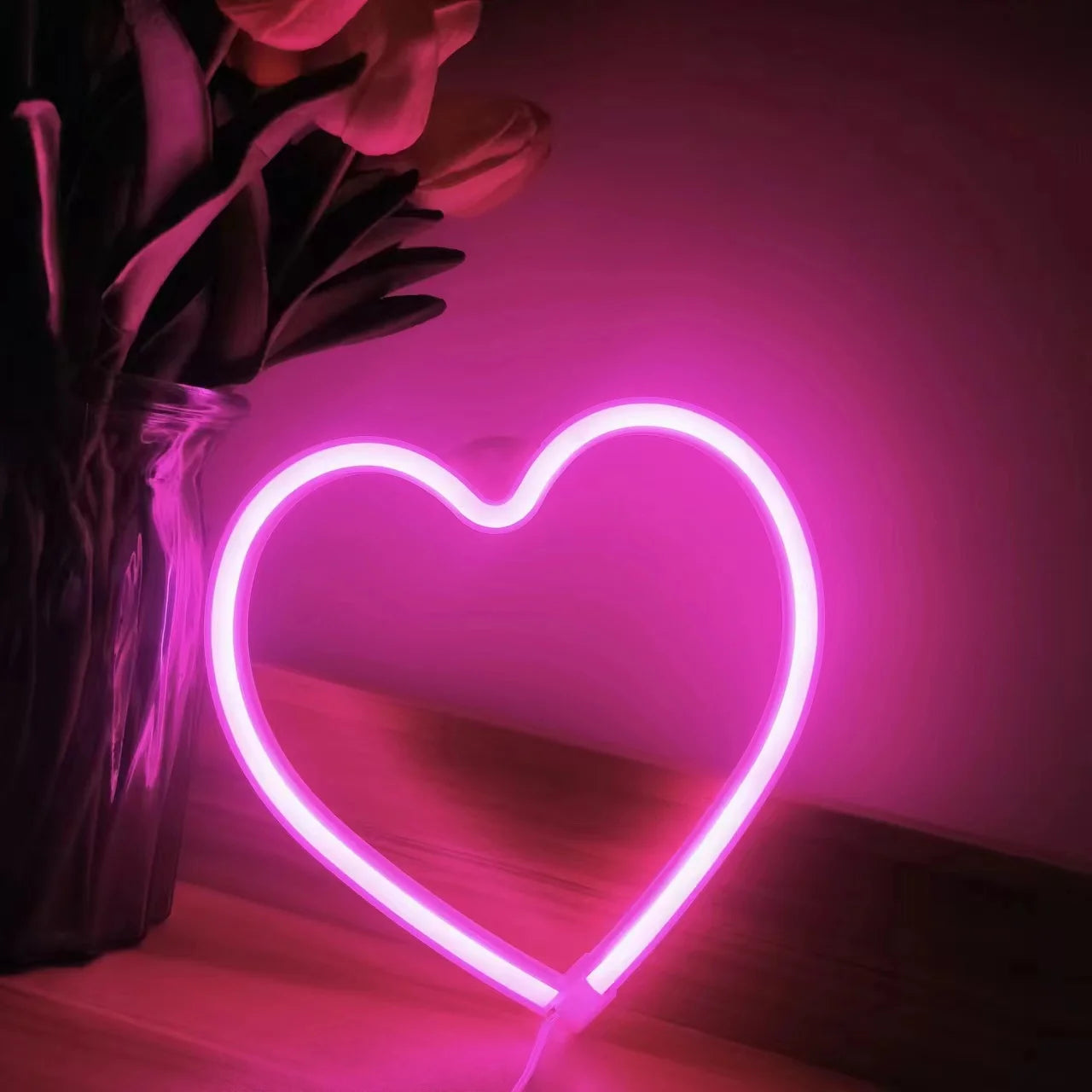 Insegna al neon LED colorata per decorazione murale elegante
