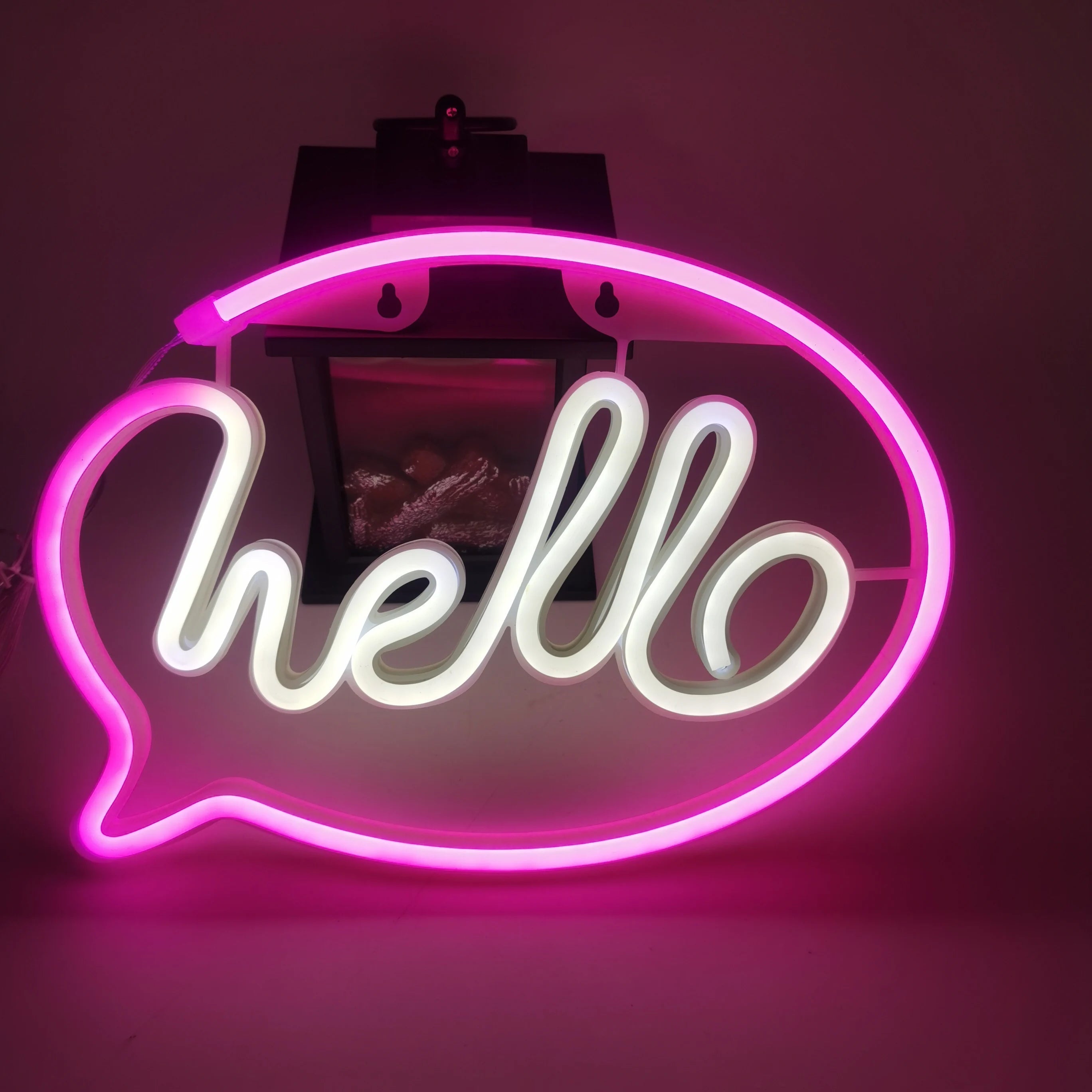 Insegna al neon LED colorata per decorazione murale elegante