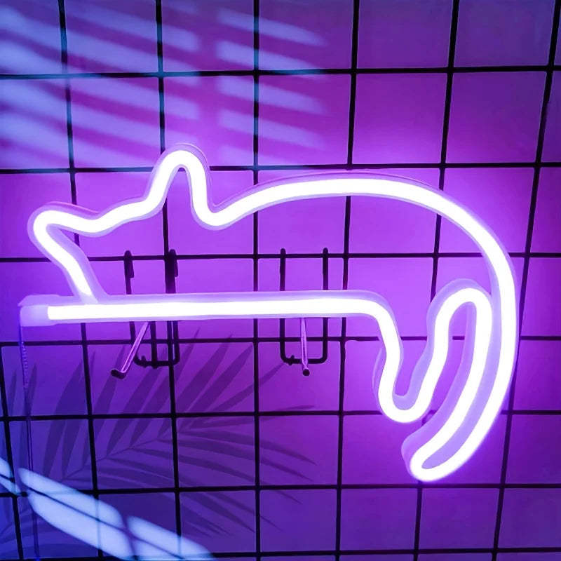 Insegna al neon LED colorata per decorazione murale elegante