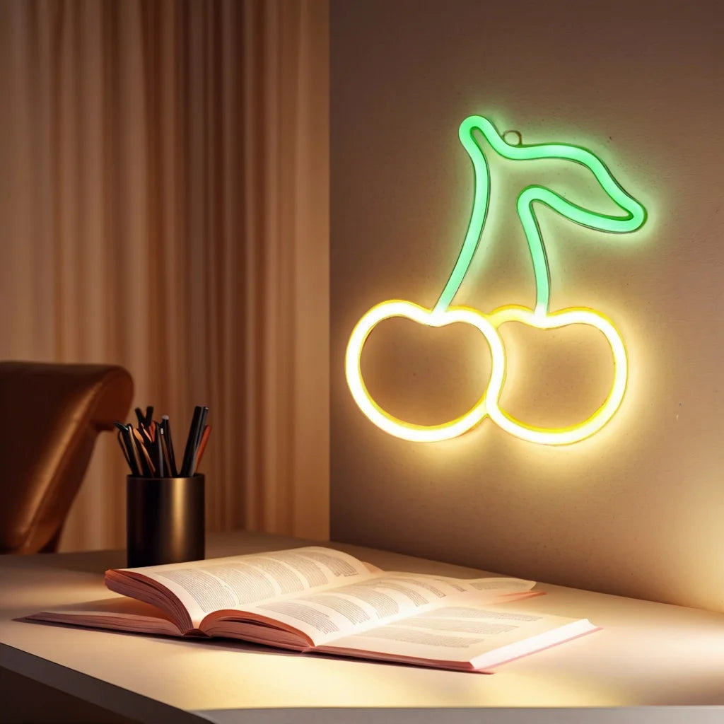 Insegna al neon LED colorata per decorazione murale elegante