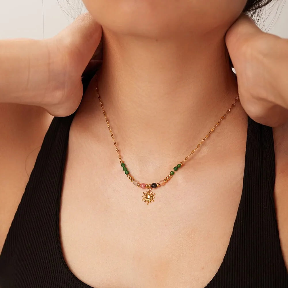 Colorful Enamel Brush Choker
