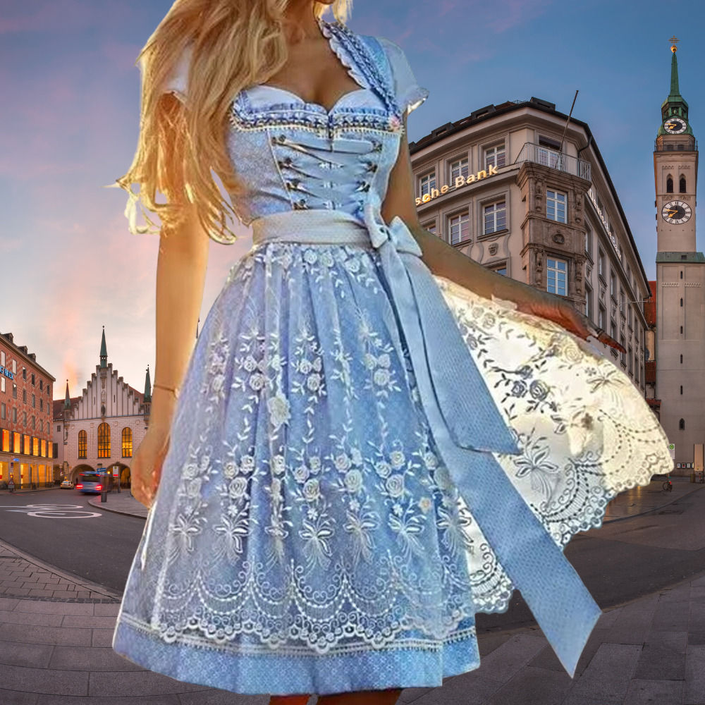 Prächtige Deluxe Tracht - Einzigartige Damen-Tracht mit Schürze und Bluse