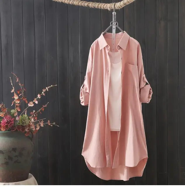 Glinsterende Zomerzucht Losse Midi Shirt voor Dames