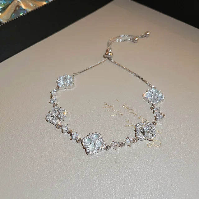 Enchanting Korean Flower Bracelet from Luxury Jewelry Brand