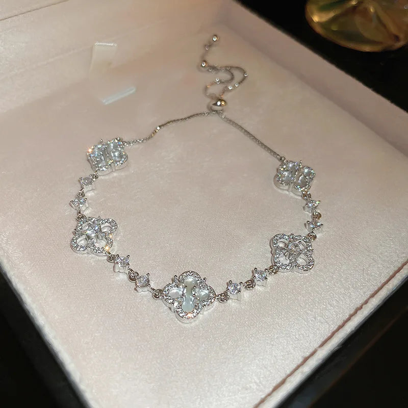 Enchanting Korean Flower Bracelet from Luxury Jewelry Brand