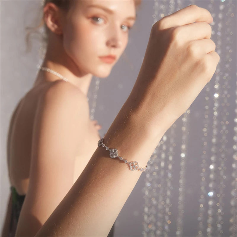 Enchanting Korean Flower Bracelet from Luxury Jewelry Brand