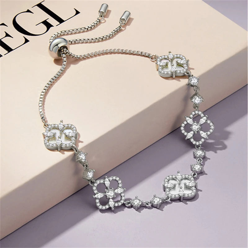 Enchanting Korean Flower Bracelet from Luxury Jewelry Brand