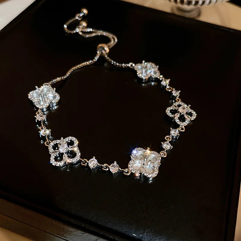 Enchanting Korean Flower Bracelet from Luxury Jewelry Brand