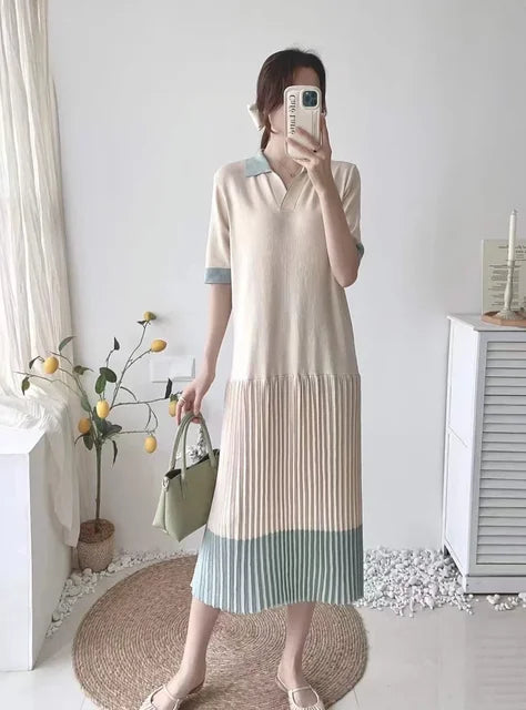 Jozhamta's Koreaanse Mode Gebreide Zomerjurk voor Vrouwen