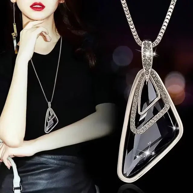 BellaGrace Irregular Pearl Zircon Cross Necklace