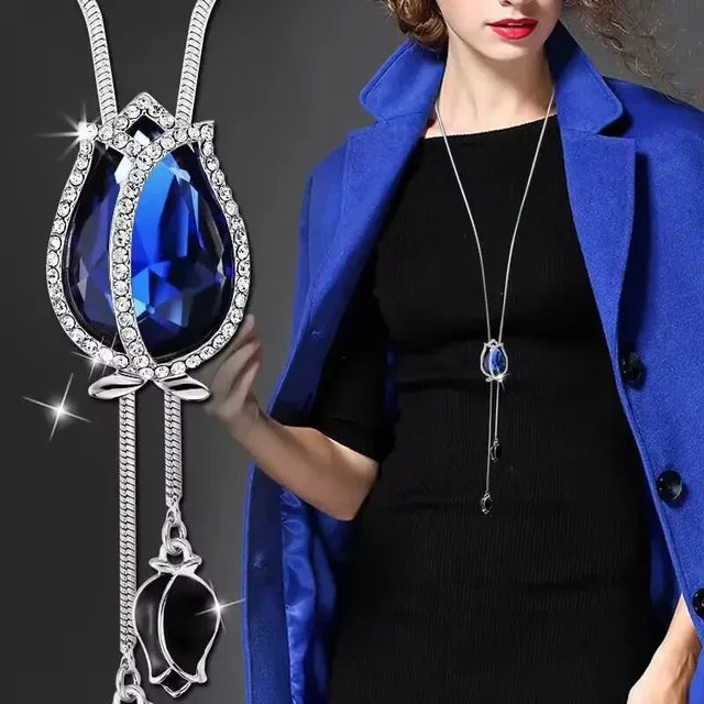 BellaGrace Irregular Pearl Zircon Cross Necklace