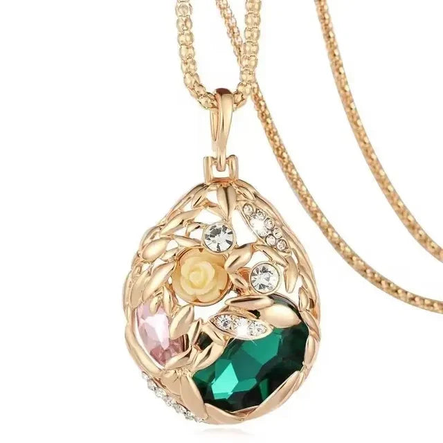 BellaGrace Irregular Pearl Zircon Cross Necklace