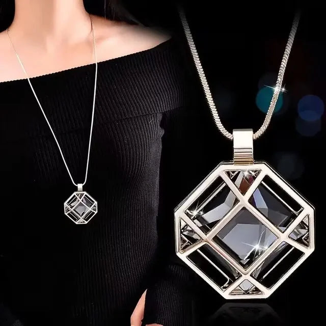 BellaGrace Irregular Pearl Zircon Cross Necklace