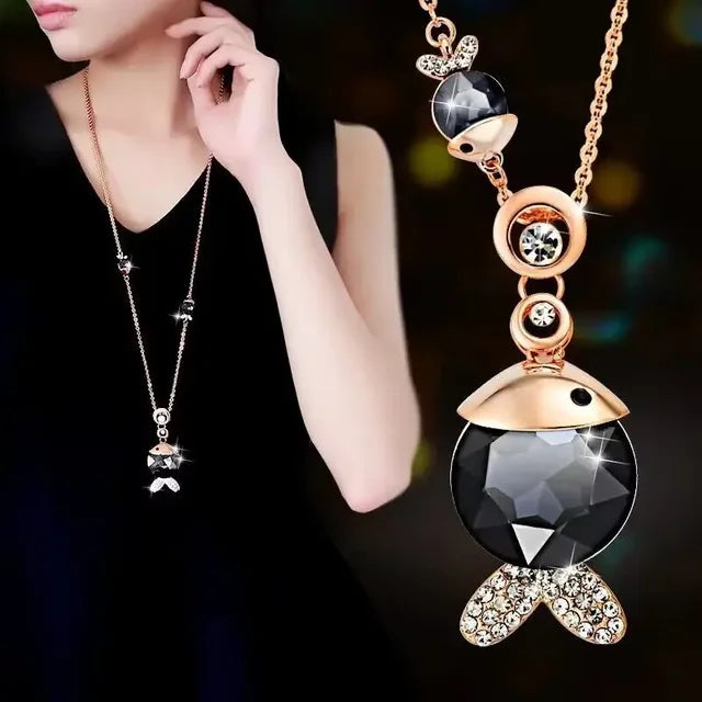 BellaGrace Irregular Pearl Zircon Cross Necklace