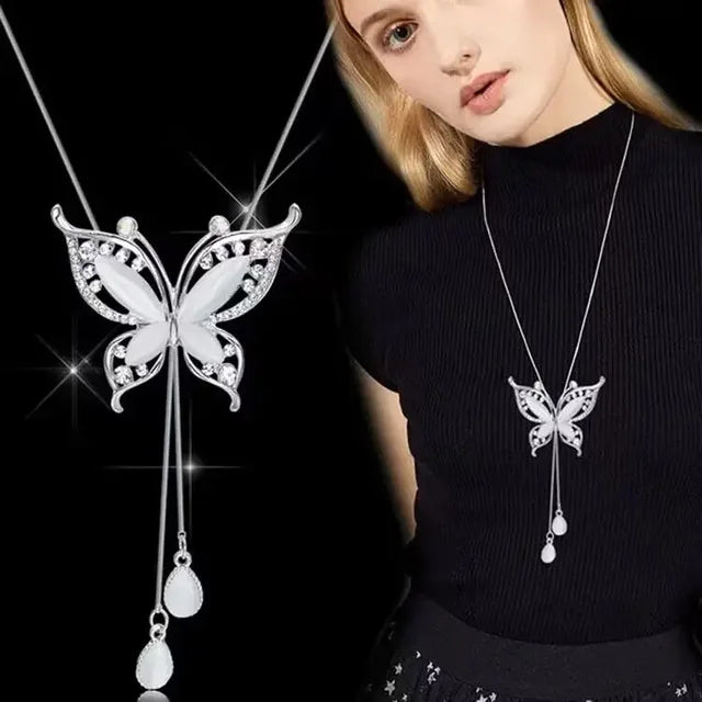 BellaGrace Irregular Pearl Zircon Cross Necklace