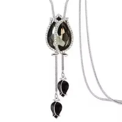 BellaGrace Irregular Pearl Zircon Cross Necklace