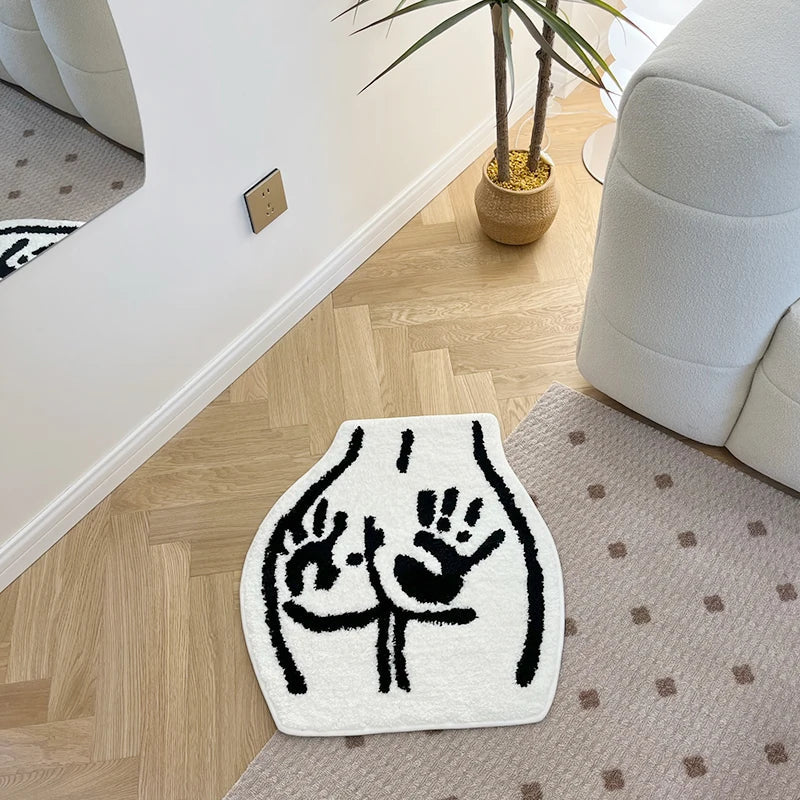Kunstzinnige Vloermat met Handafdruk Design