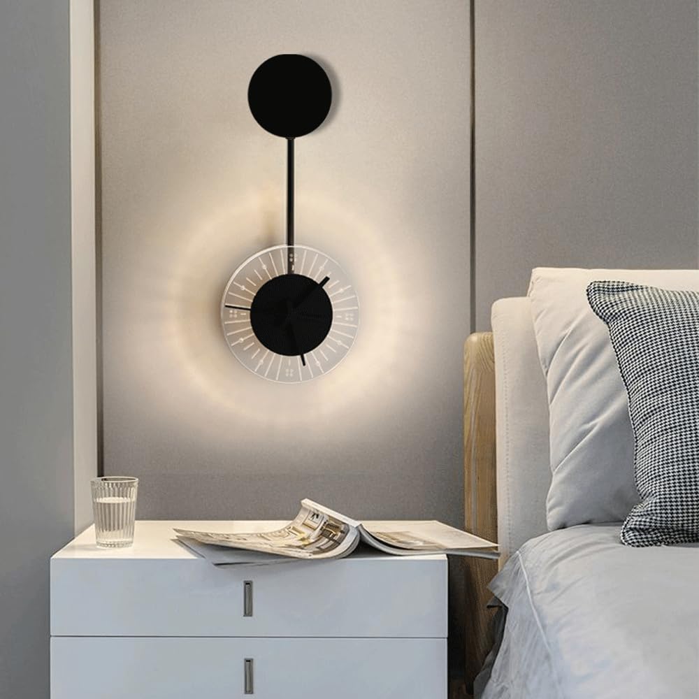 LED Wandklok met Cirkelvormig Pendel