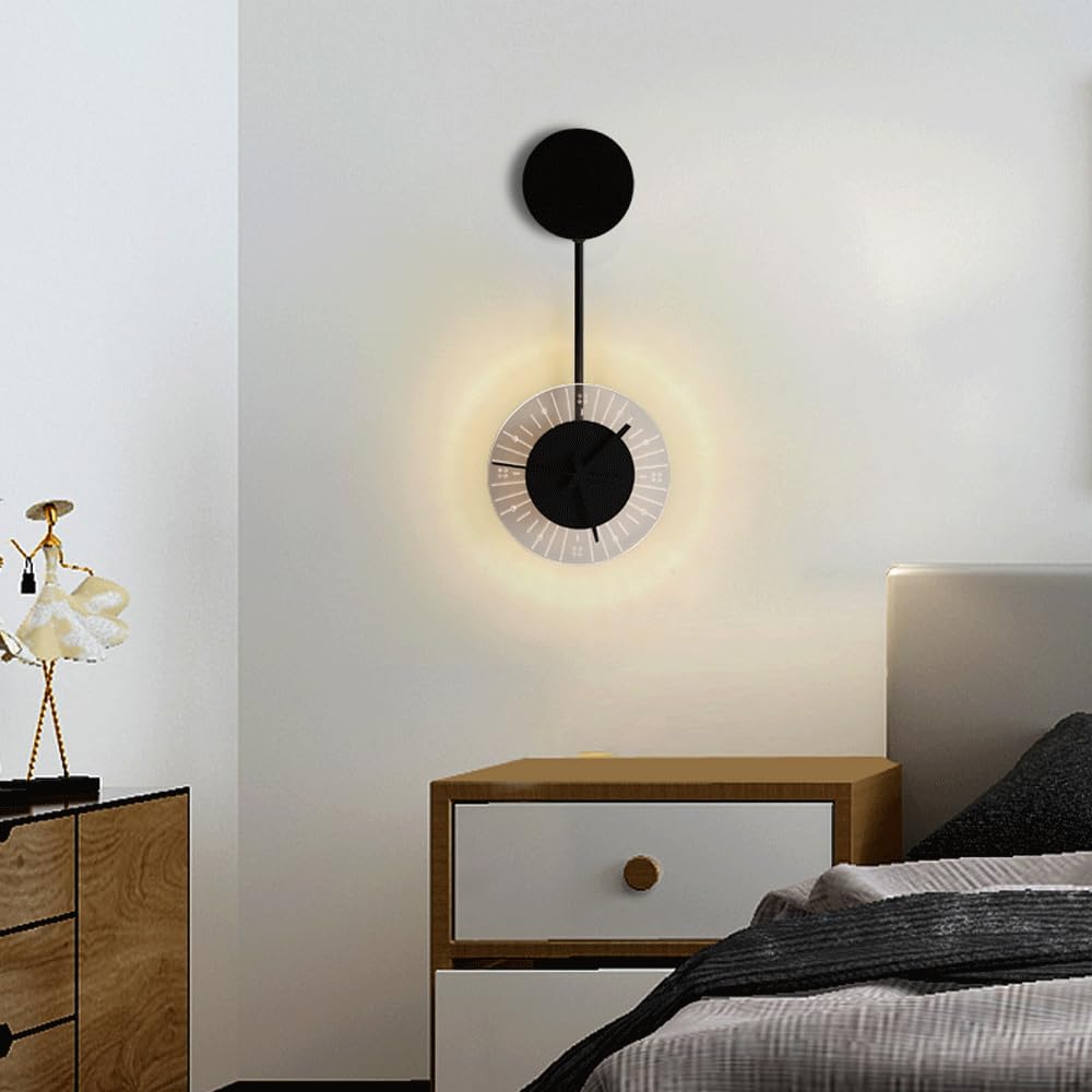 LED Wandklok met Cirkelvormig Pendel