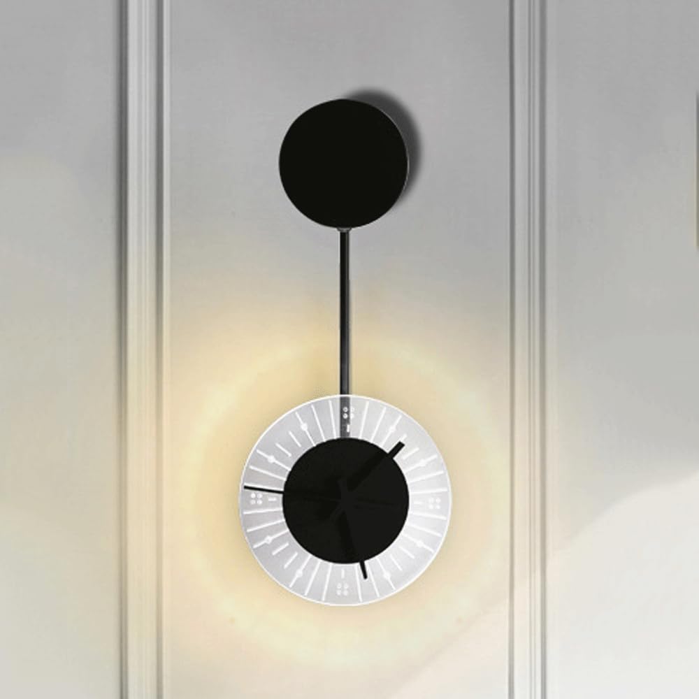 LED Wandklok met Cirkelvormig Pendel