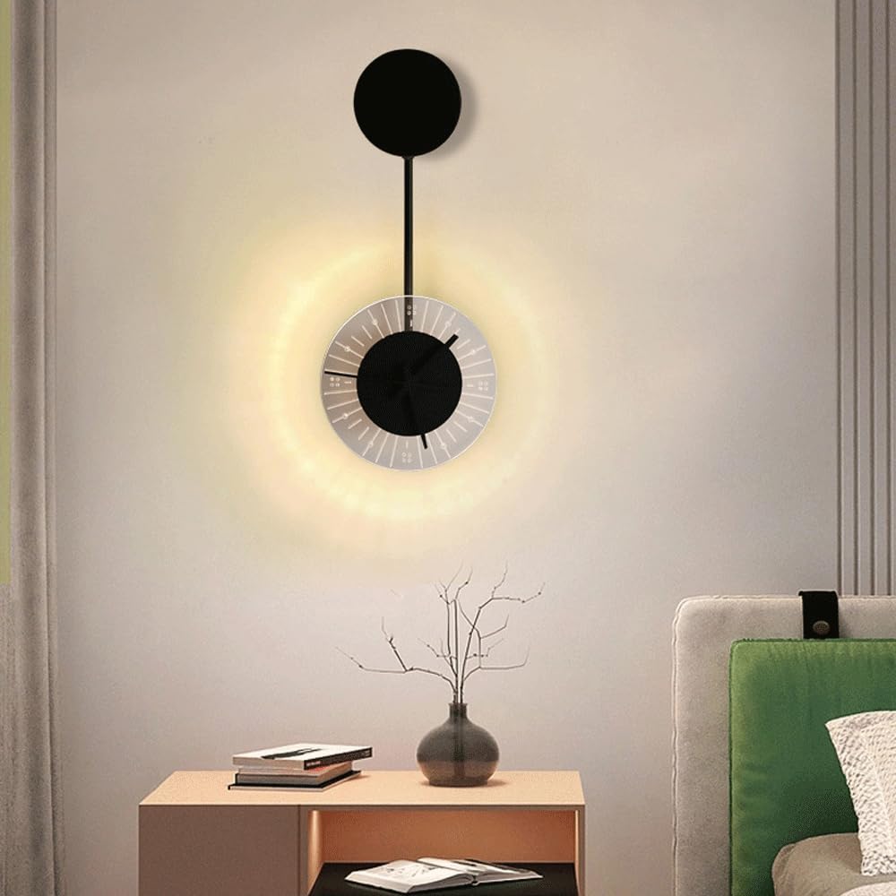 LED Wandklok met Cirkelvormig Pendel
