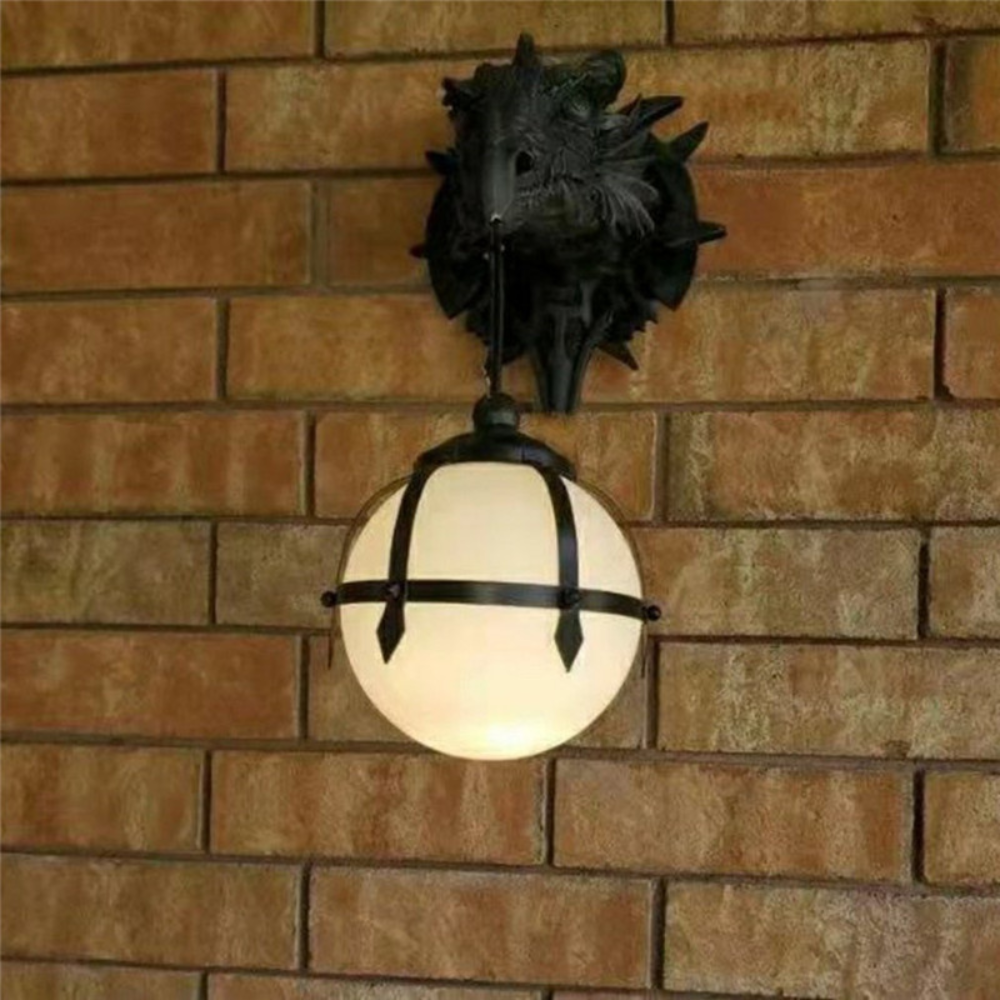 LED Wandlamp Drakenkop