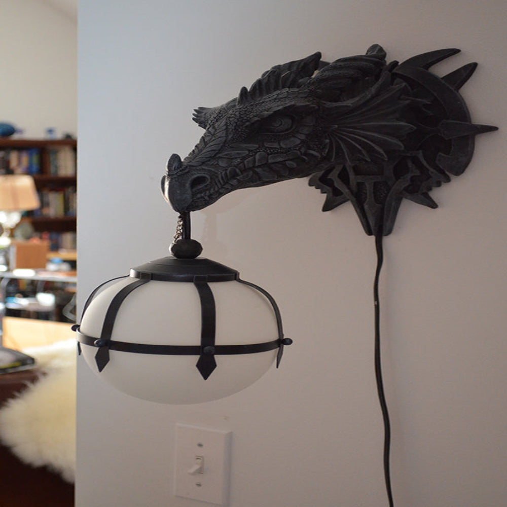 LED Wandlamp Drakenkop