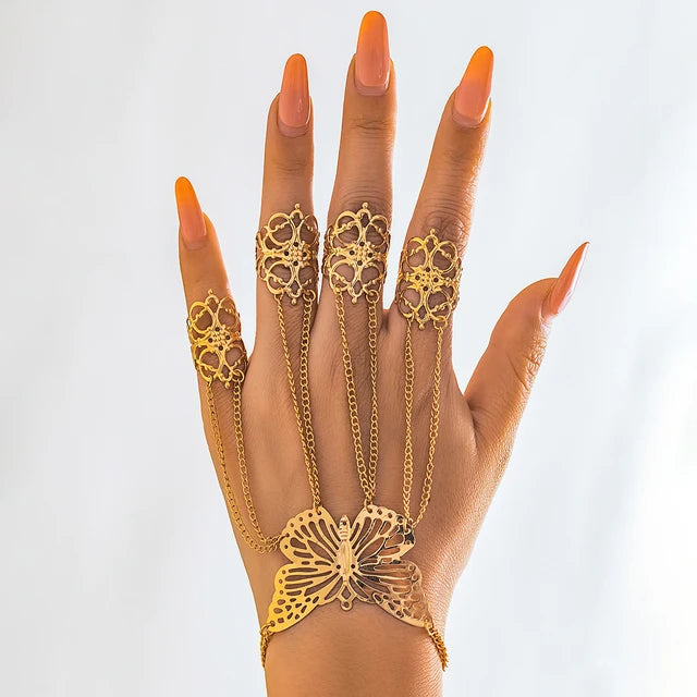 Obscura Gothic Vinger Ring Armband