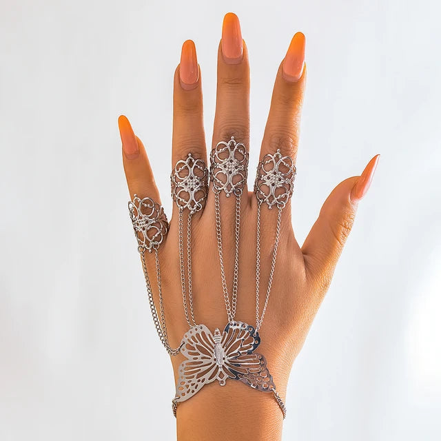 Obscura Gothic Vinger Ring Armband