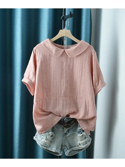 Lamtrip Kawaii Polkadot Zomerblouse