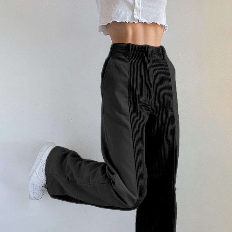 Lauren | Casual stijlvolle corduroy broek met hoge taille