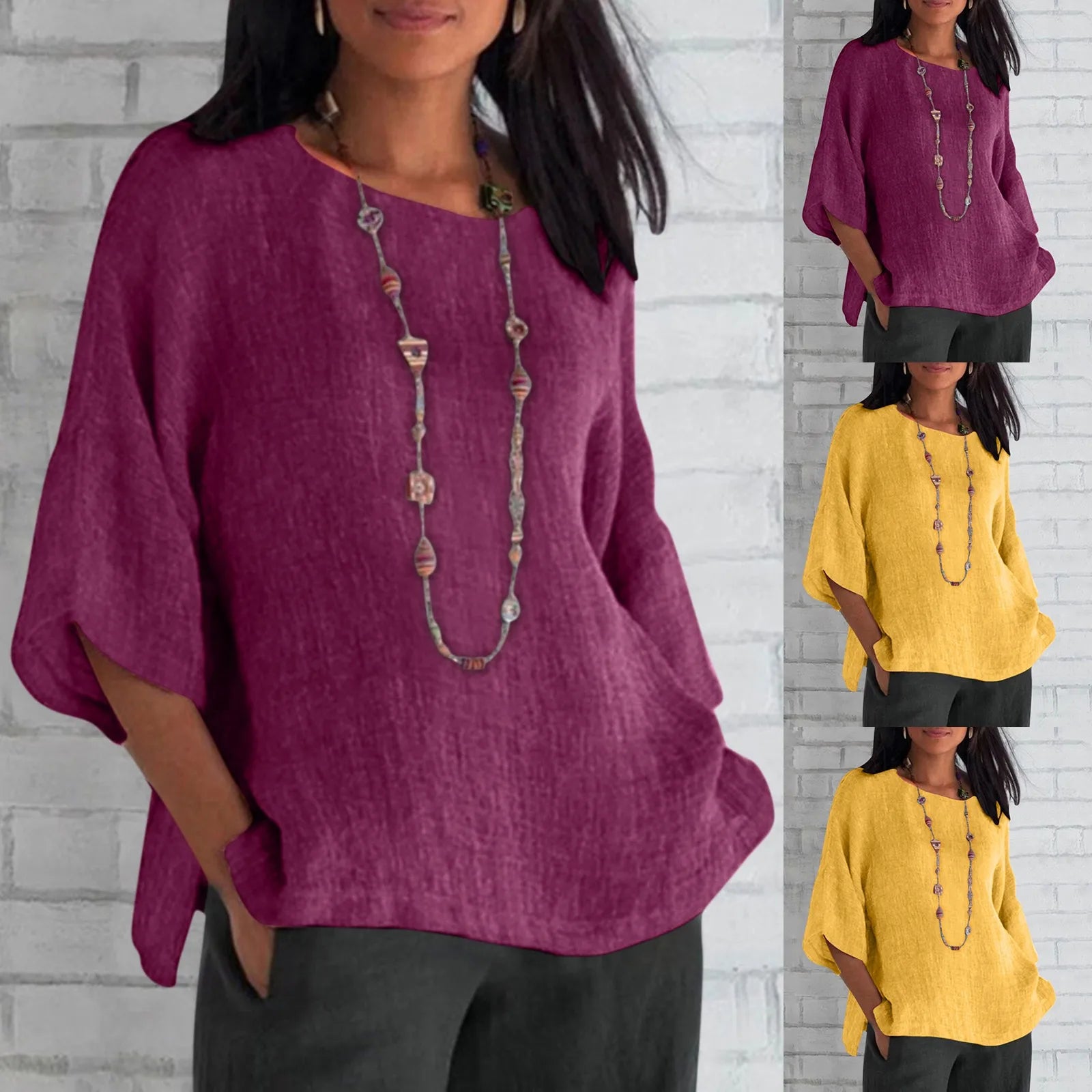 BreezeCotton Magliette Sciolte per Donne